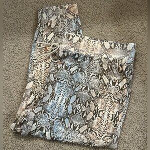 Skinnygirl French Terry size 3X Jogger Pant Earthen Taupe-Ombre Snakeskin NEW